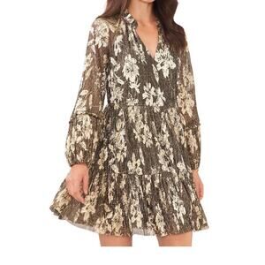 Vince Camuto Womens Metallic Mini Cocktail And Party Dress size XS